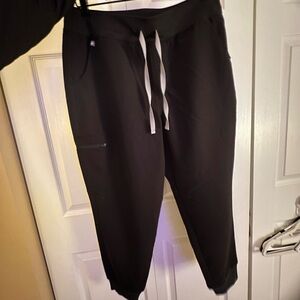 Figs Black XL Petite Jogger Scrub Pant